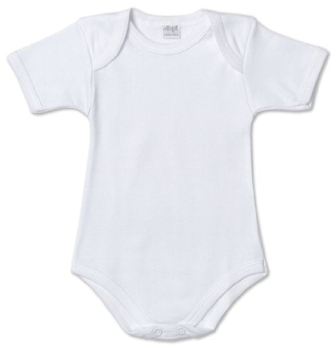 ELLEPI Body americano cotone garzato mezza manica, Bianco Confezione 2 Pz Art. 891 - Cassaniti