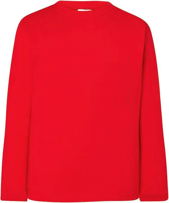 JHK T-Shirt Manica Lunga Bambino/a Girocollo 100% Cotone