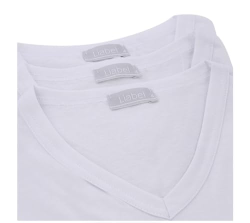 LIABEL 3 Maglie Scollo V Uomo in Cotone Pettinato Art. 03828/1053