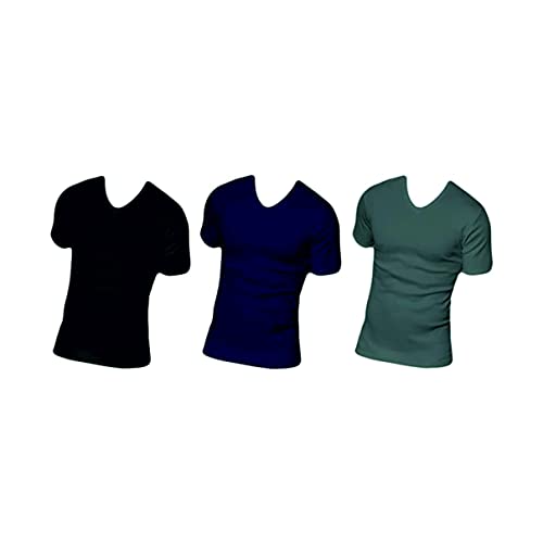 NOTTINGHAM 3 Maglia uomo mezza manica scollo a V cotone jersey art.TV6103 - Cassaniti