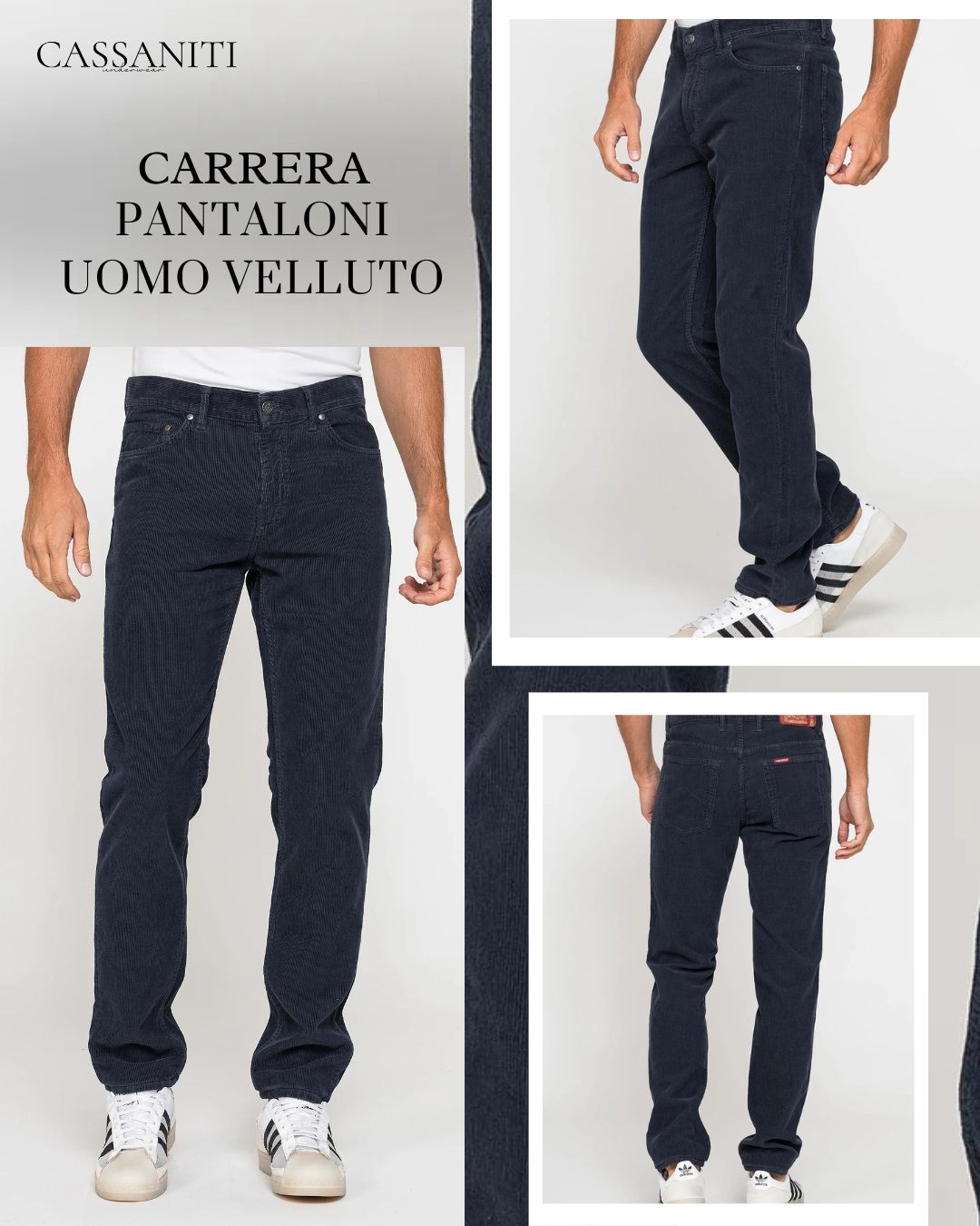 CARRERA Pantaloni Uomo VELLUTO Mille Righe art. 700-1050
