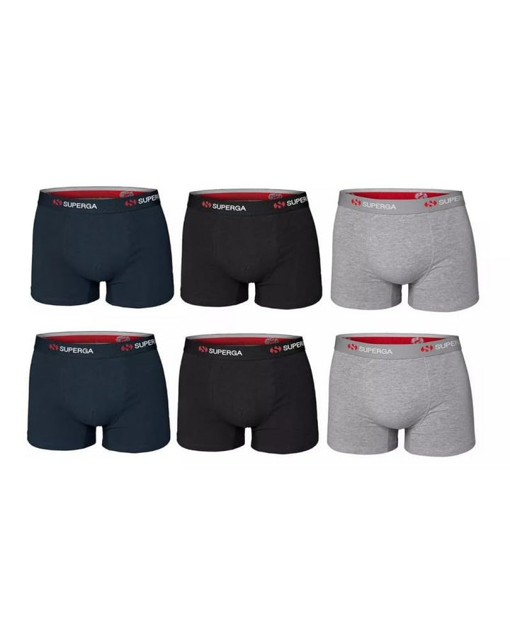 SUPERGA, 6 Paia di Boxer Uomo in Cotone Elasticizzato Art. 426