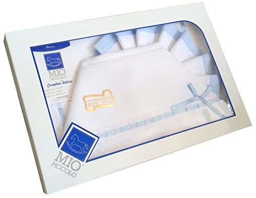 MIO PICCOLO Composè lettino/culla tela aida da ricamare con inserti in san gallo - Cassaniti