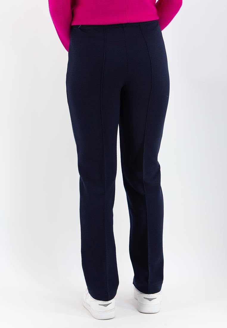 CARLA FERRONI Pantalone Donna in Lana Jersey Elasticizzato Vita Alta Art. 6626