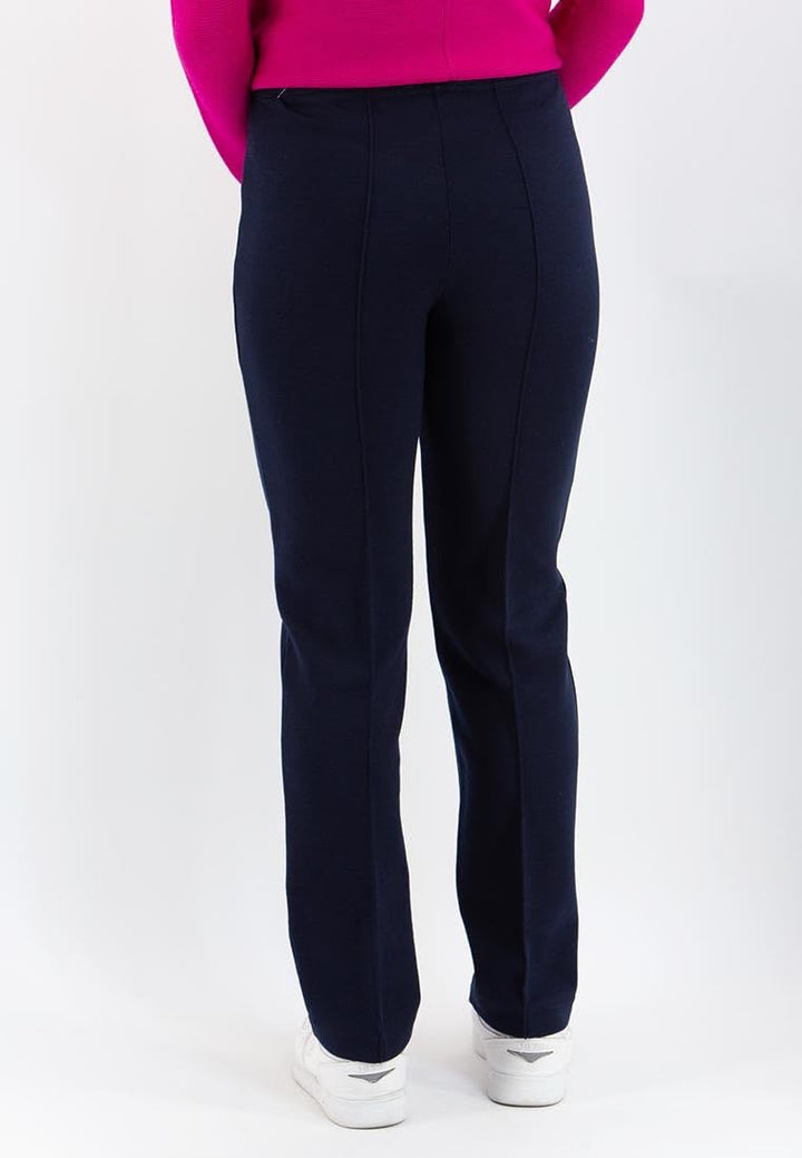 CARLA FERRONI Pantalone Donna in Lana Jersey Elasticizzato Vita Alta Art. 6626