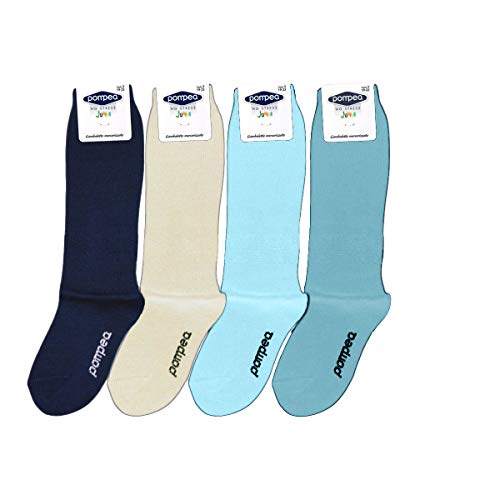 POMPEA 6 Paia Calzini Lunghi o Corti Bambino in Cotone con comodo polsino Art. Pietro - Cassaniti