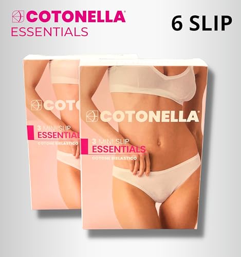 COTONELLA - Slip Donna Cotone Pacco da 3 Mutande Cotone sulla Pelle Art. 3165 - Cassaniti
