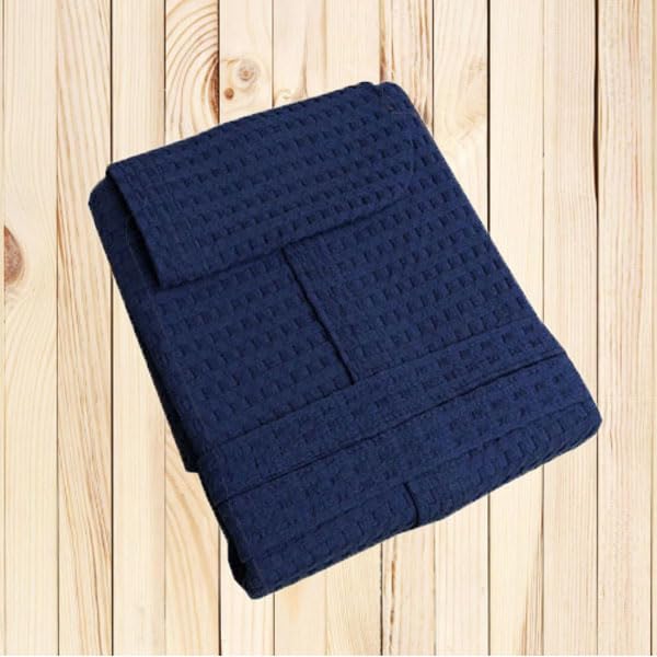 Accappatoio nido d'ape in cotone con cintura girovita