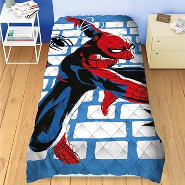DISNEY-MARVEL Trapunta Invernale DOUBLE-FACE per Letto Singolo