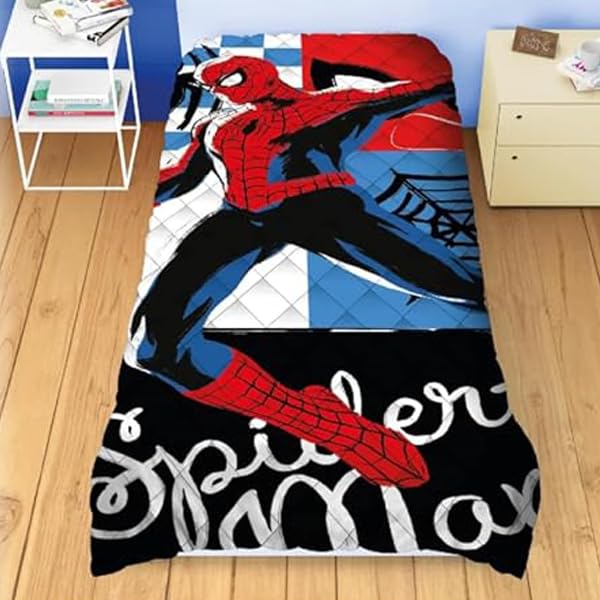 DISNEY-MARVEL Trapunta Invernale DOUBLE-FACE per Letto Singolo