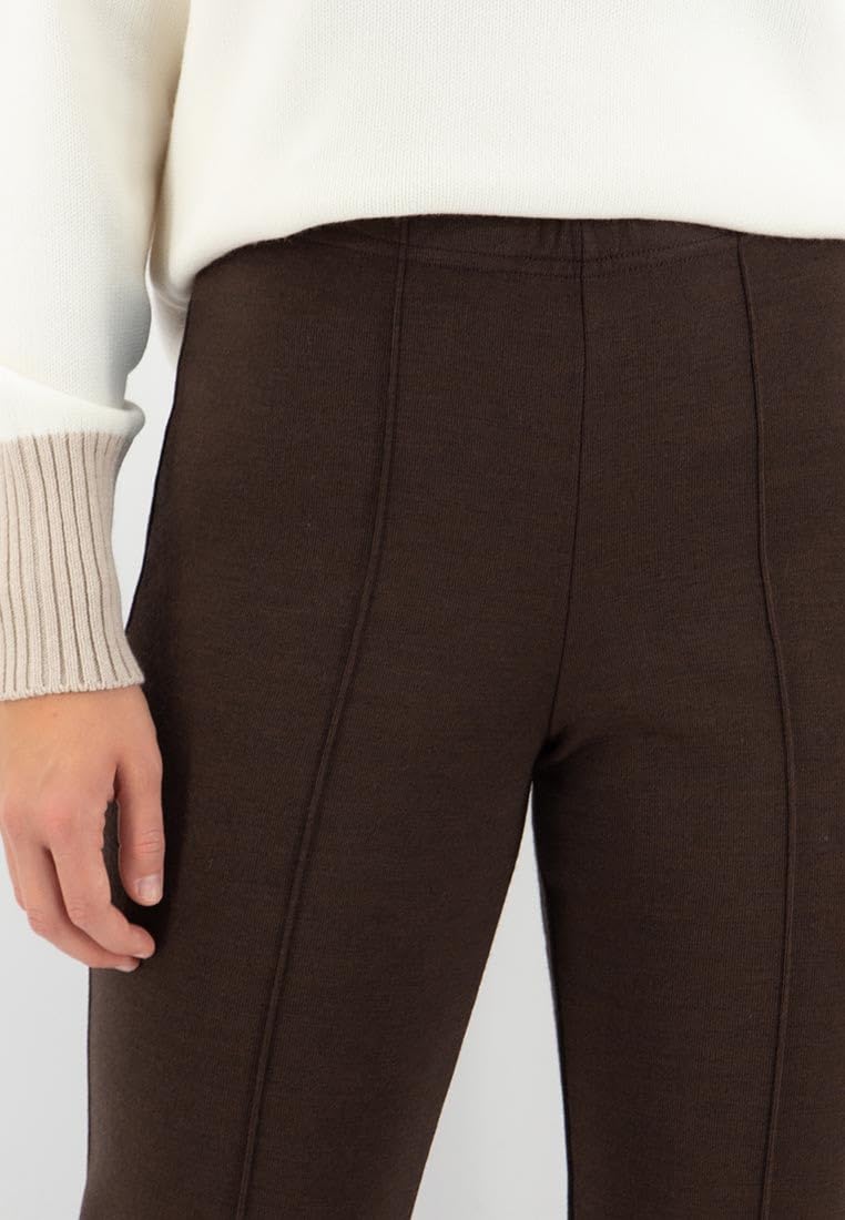 CARLA FERRONI Pantalone Donna in Lana Jersey Elasticizzato Vita Alta Art. 6626