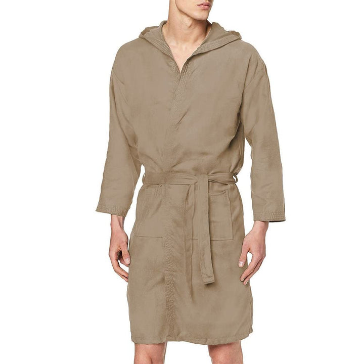 Accappatoio Microfibra Calibrato Uomo Con Cappuccio