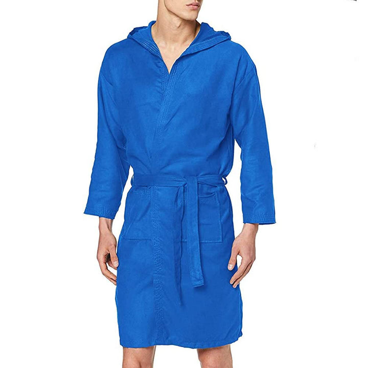 Accappatoio Microfibra Calibrato Uomo Con Cappuccio
