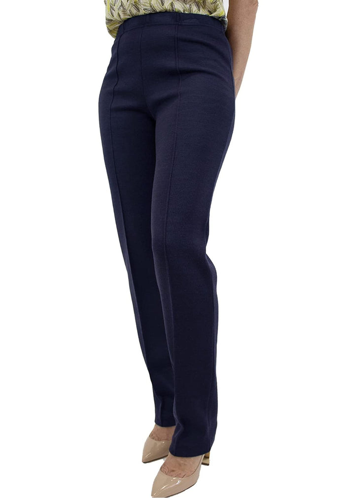 CARLA FERRONI Pantalone Donna in Lana Jersey Elasticizzato Vita Alta Art. 6626