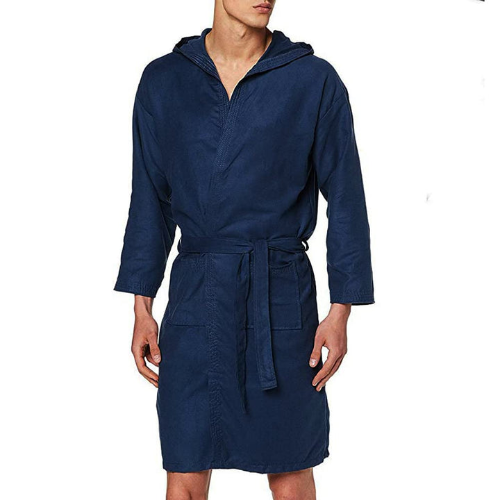 Accappatoio Microfibra Calibrato Uomo Con Cappuccio