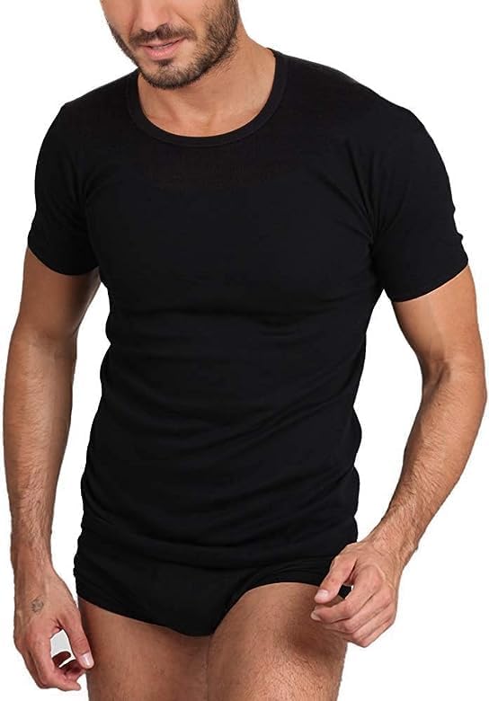 LIABEL 3 Maglie Intima Uomo Girocollo in Cotone Pettinato  03828/1023