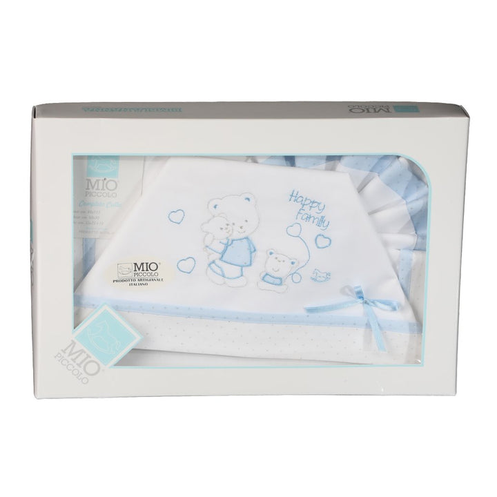 MIO PICCOLO Set lenzuola culla/passeggino puro Cotone ricamo orsacchiotto - Cassaniti