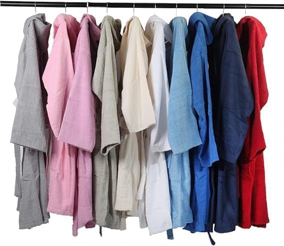 KUVEE Accappatoio 100% Spugna 380 gr Calibrato Uomo Donna Con Cappuccio