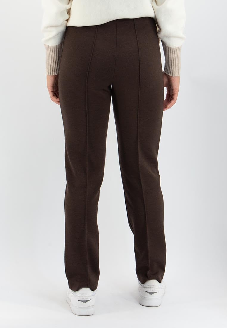 CARLA FERRONI Pantalone Donna in Lana Jersey Elasticizzato Vita Alta Art. 6626