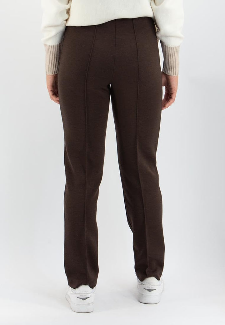 CARLA FERRONI Pantalone Donna in Lana Jersey Elasticizzato Vita Alta Art. 6626