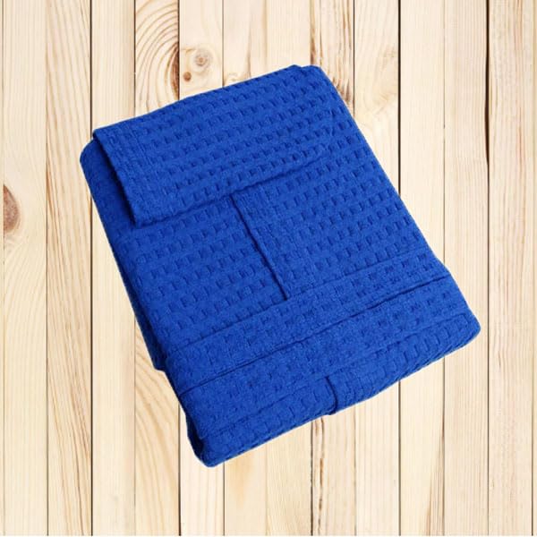 Accappatoio nido d'ape in cotone con cintura girovita