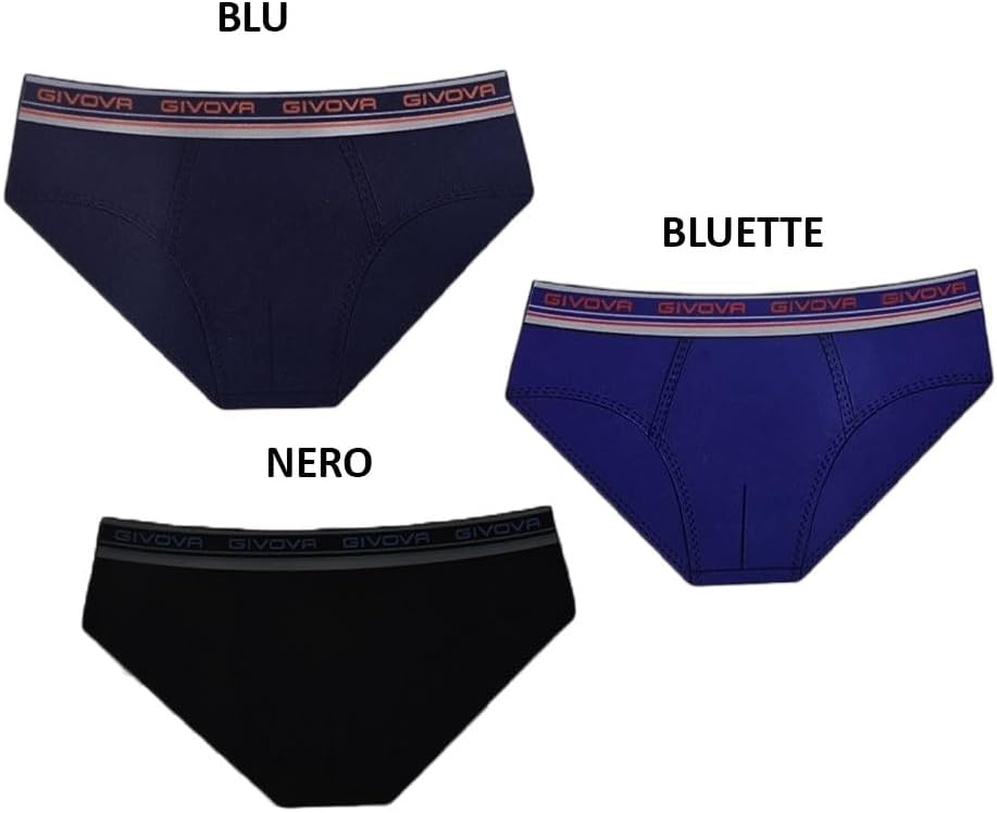 GIVOVA Slip Uomo 6 Pz Cotone Bielastico Assortiti