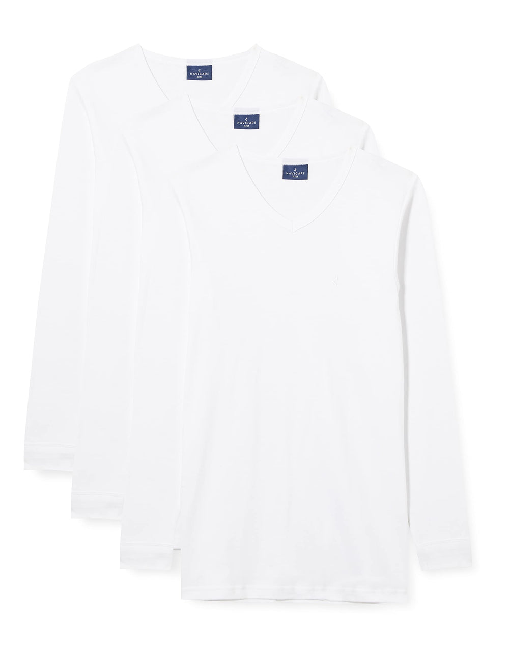 NAVIGARE 3 Maglia uomo intima caldo cotone maniche lunghe scollo a V art. 114 - Cassaniti