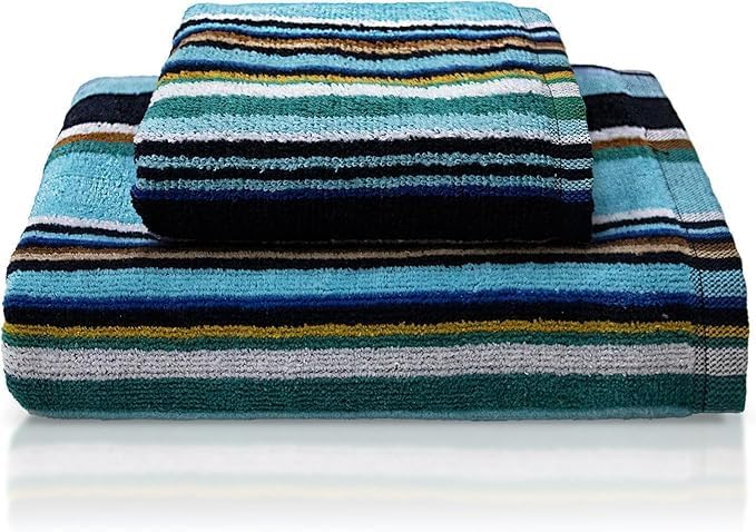 SOMMARUGA Coppia di asciugamani in spugna cinigliata (ospite+asciugamano)