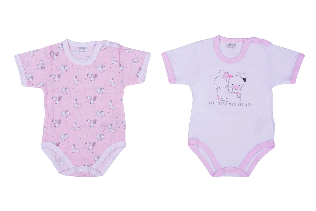 ELLEPI Body in Cotone Leggero per il Tuo Bambino, Fantasia Variabile, Confezione 2 Pz - Cassaniti