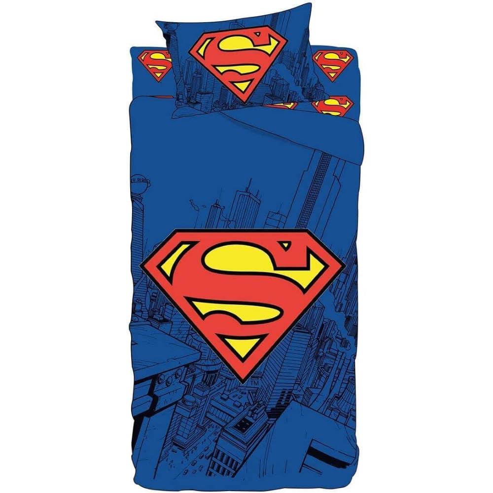 DISNEY-MARVEL Completo lenzuola, set 3 pezzi, sotto con angoli, sopra, federa, 100% Cotone