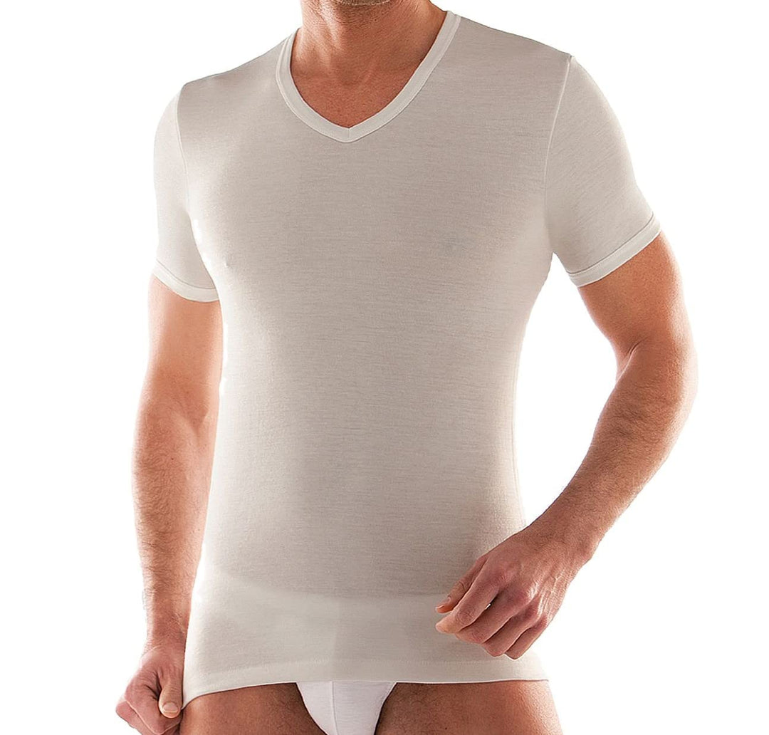 LIABEL 3 Corpo T-shirt Uomo Scollo V Filo di Scozia Art. 03050/53