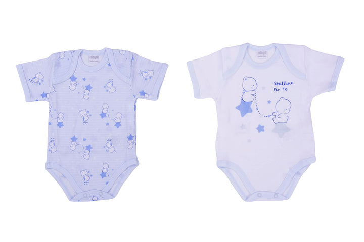 ELLEPI Body in Cotone Leggero per il Tuo Bambino, Fantasia Variabile, Confezione 2 Pz - Cassaniti