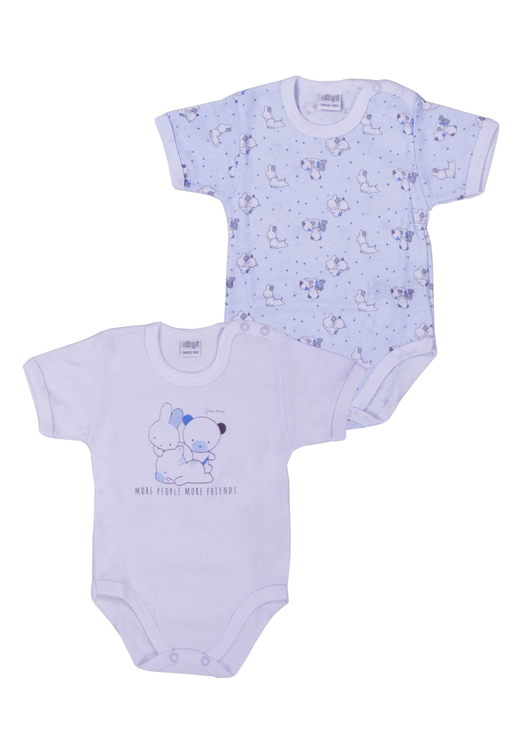 ELLEPI Body in Cotone Leggero per il Tuo Bambino, Fantasia Variabile, Confezione 2 Pz - Cassaniti