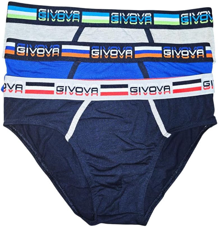 GIVOVA Slip Uomo 6 Pz Cotone Bielastico Assortiti