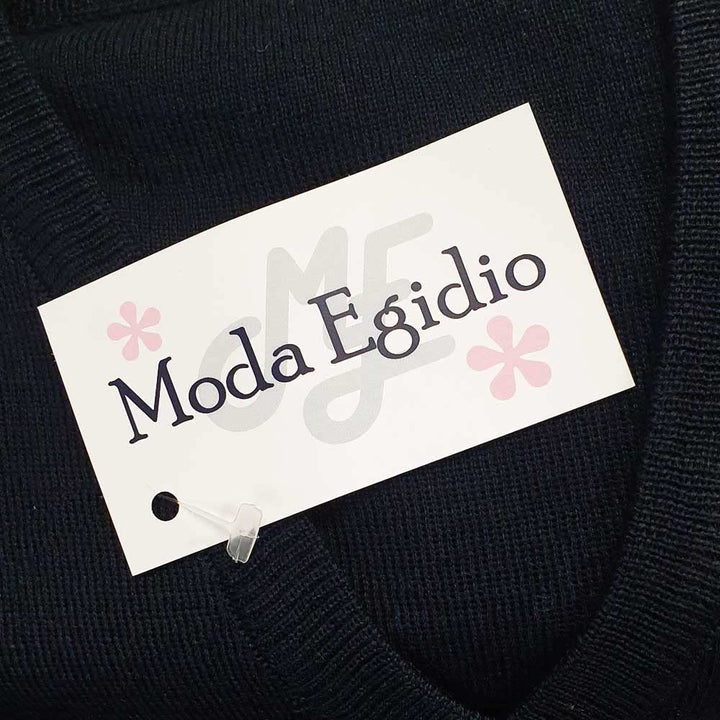 LES TOP Maglia Manica Lunga blu da Bambino/a con collo a Punta