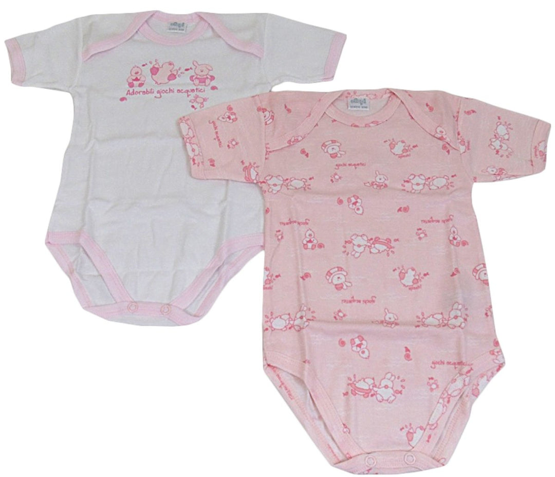 ELLEPI Body Mezza Manica Neonato Cotone Confezione 2 Pz - Cassaniti