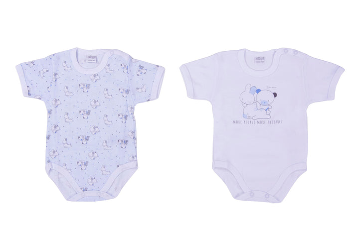 ELLEPI Body in Cotone Leggero per il Tuo Bambino, Fantasia Variabile, Confezione 2 Pz - Cassaniti