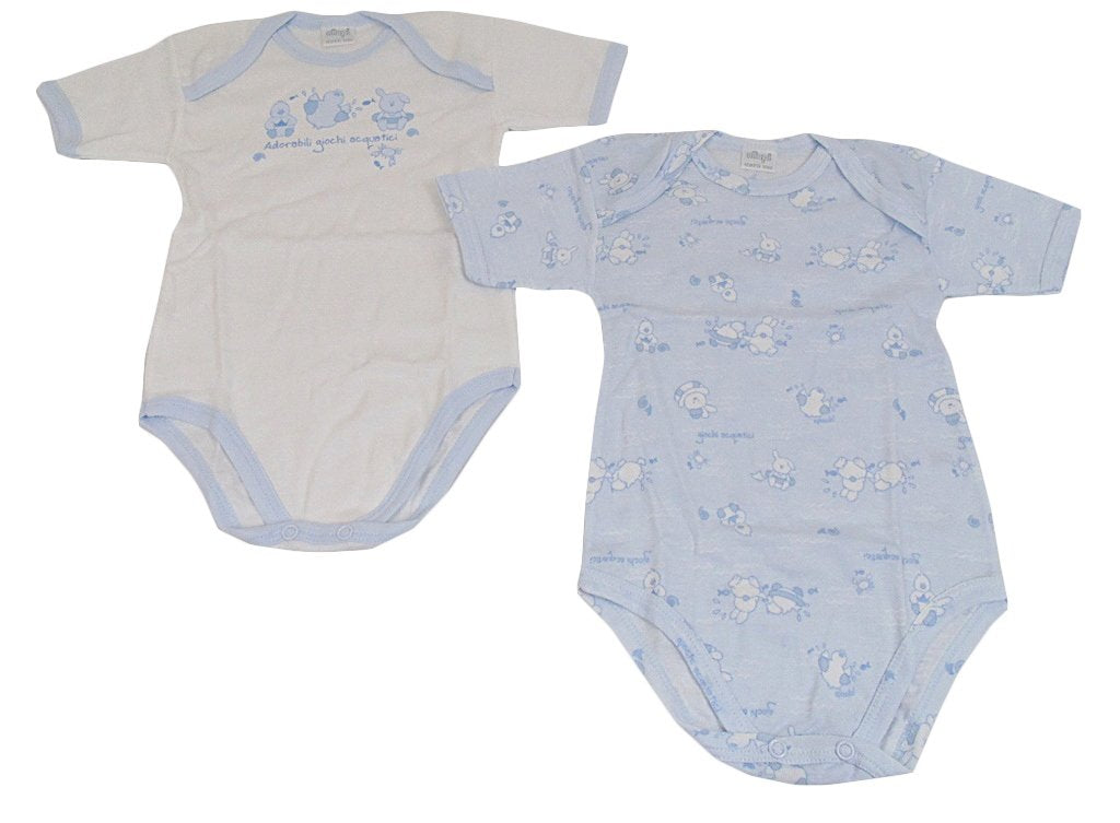 ELLEPI Body Mezza Manica Neonato Cotone Confezione 2 Pz - Cassaniti