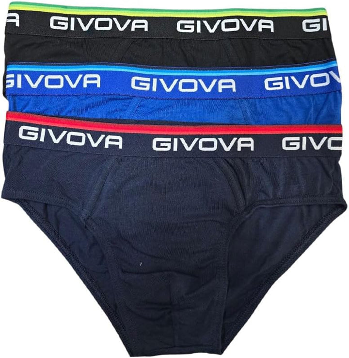 GIVOVA Slip Uomo 6 Pz Cotone Bielastico Assortiti