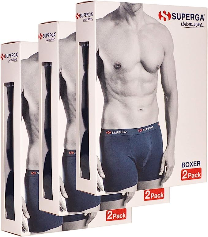 SUPERGA, 6 Paia di Boxer Uomo in Cotone Elasticizzato Art. 426