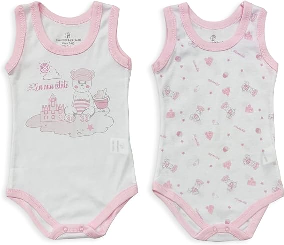 NAZARENO GABRIELLI 2 Body americano neonato in cotone giromanica - Cassaniti