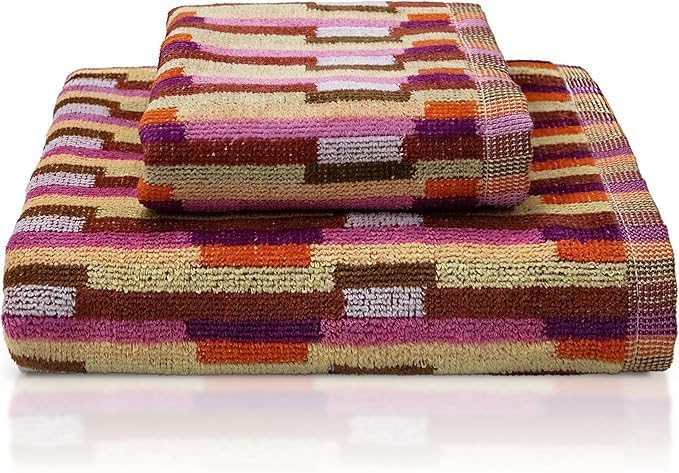 SOMMARUGA Coppia di asciugamani in spugna cinigliata (ospite+asciugamano)