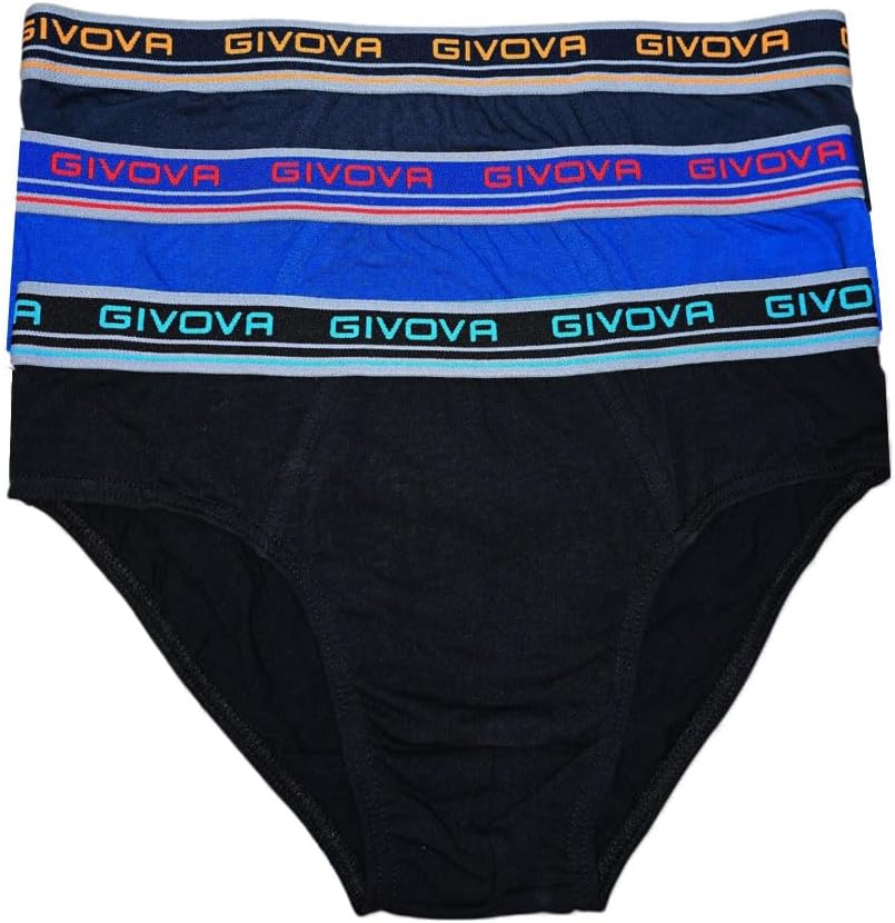 GIVOVA Slip Uomo 6 Pz Cotone Bielastico Assortiti