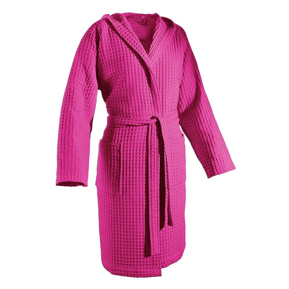 Accappatoio nido d'ape in cotone con cintura girovita