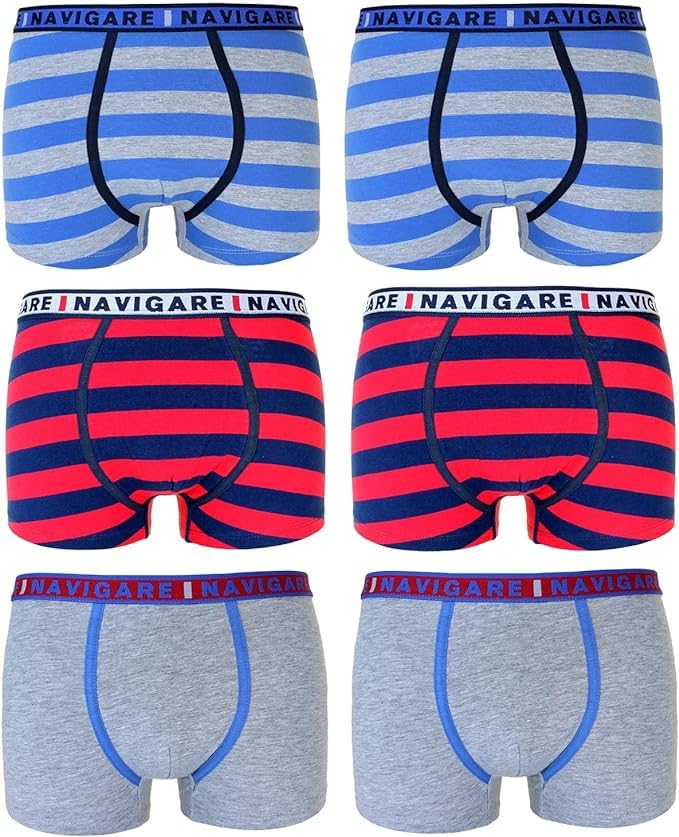 NAVIGARE 6 Boxer ragazzo fantasia moda da 3 a 16 anni - Cassaniti