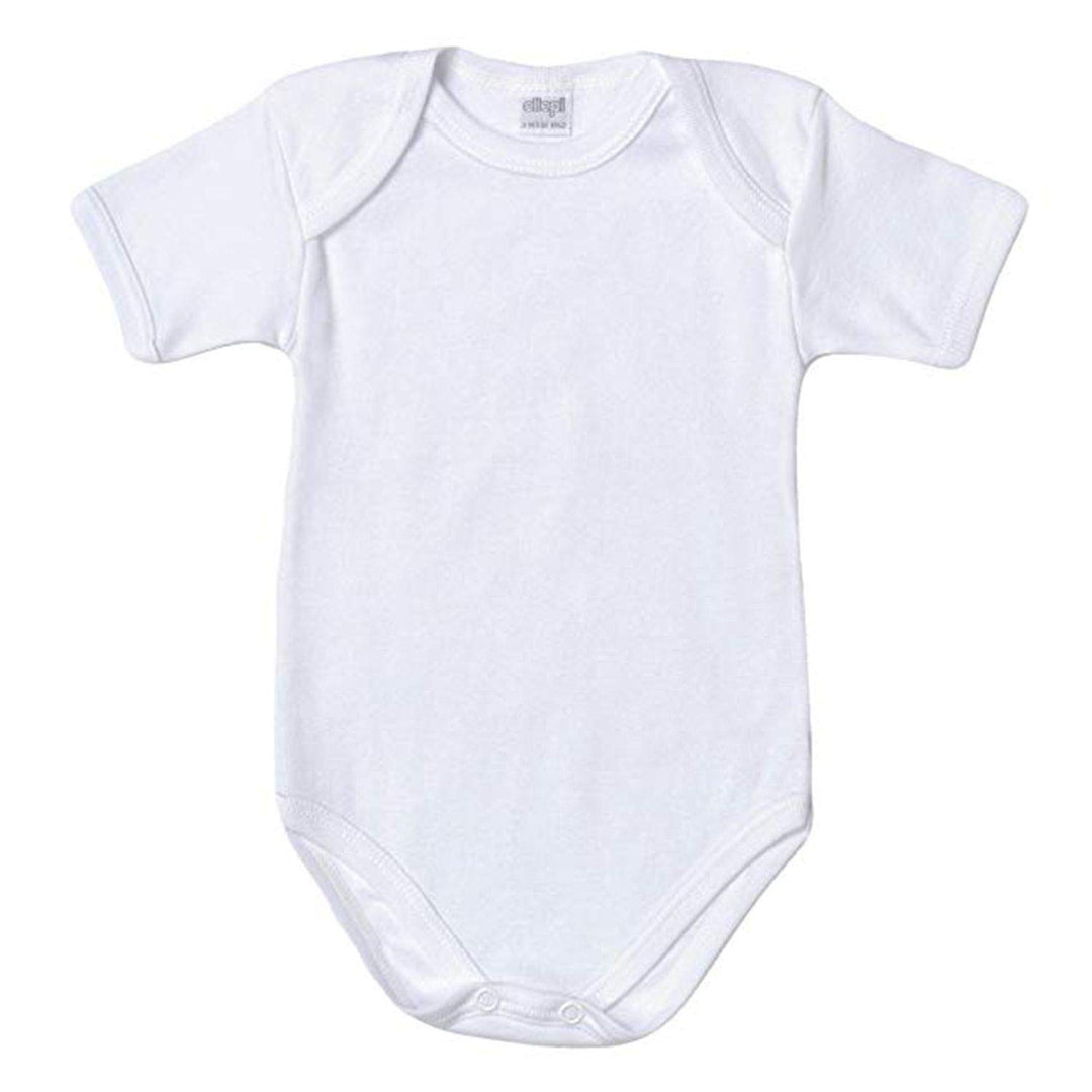 ELLEPI Body Neonato in Cotone Anallergico Mezza manica Americano, Bianco Confezione 2 Pz - Cassaniti