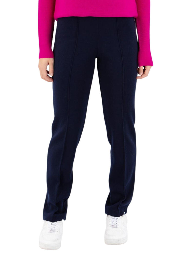 CARLA FERRONI Pantalone Donna in Lana Jersey Elasticizzato Vita Alta Art. 6626