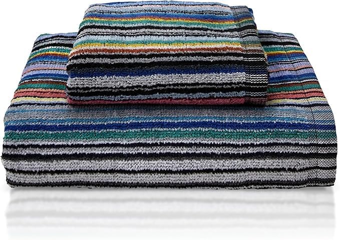 SOMMARUGA Coppia di asciugamani in spugna cinigliata (ospite+asciugamano)