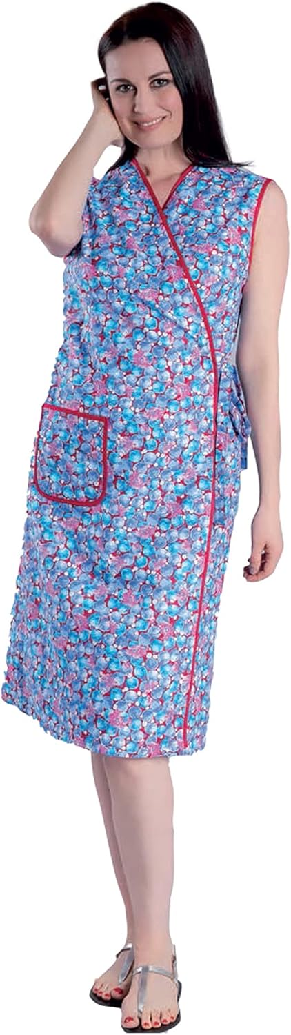 AERTRE Grembiule Copriabito Incrociato Donna Lungo Senza Maniche Art. 08