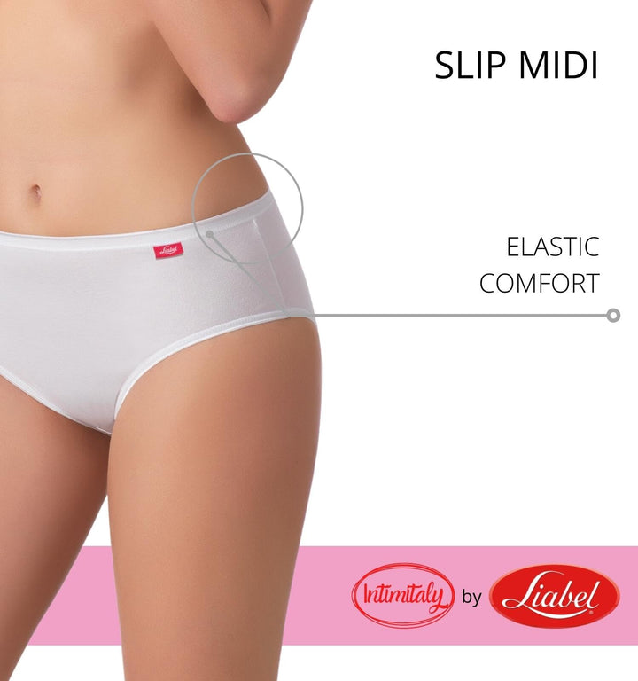 Liabel 6 Mutande Slip da Donna in Cotone Vita Alta Donna Art. T25